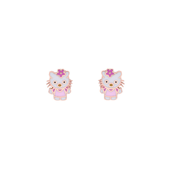 18KT Gold Hello Kitty Earrings for Kids