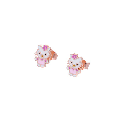 Gold Hello Kitty Earrings for Kids