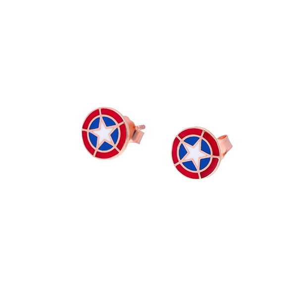 Gold Captain America Earrings for Kids