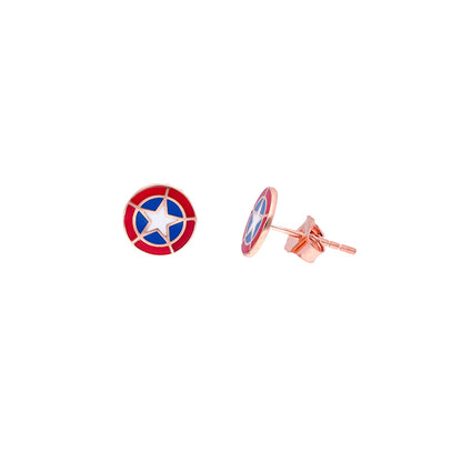 Gold Captain America Earrings for Kids