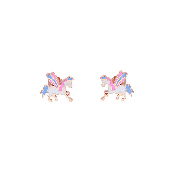 18KT Gold Unicorn Earrings for Kids for Kids