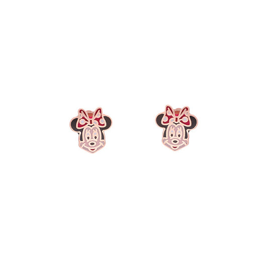 18KT Gold Minnie Mouse Earrings for Kids