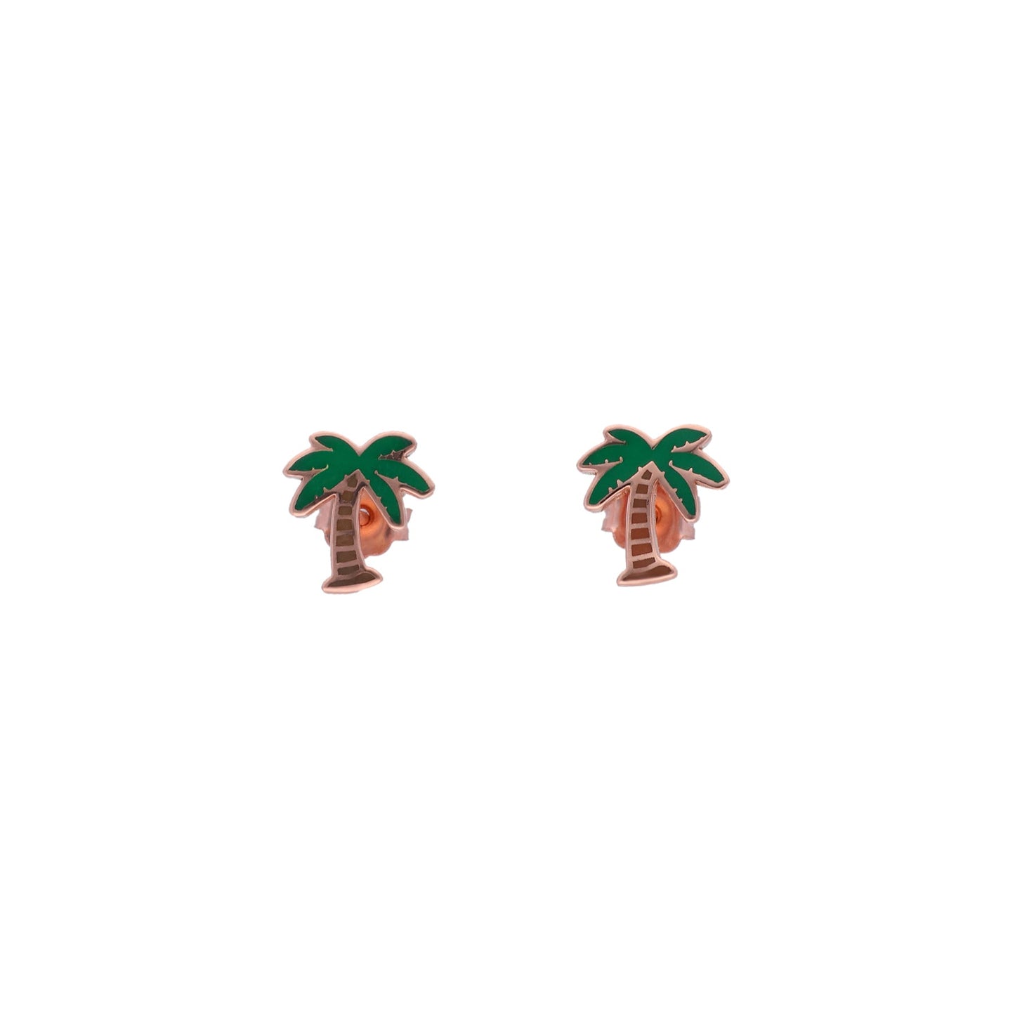 18KT Gold Coconut Tree Earrings for Kids