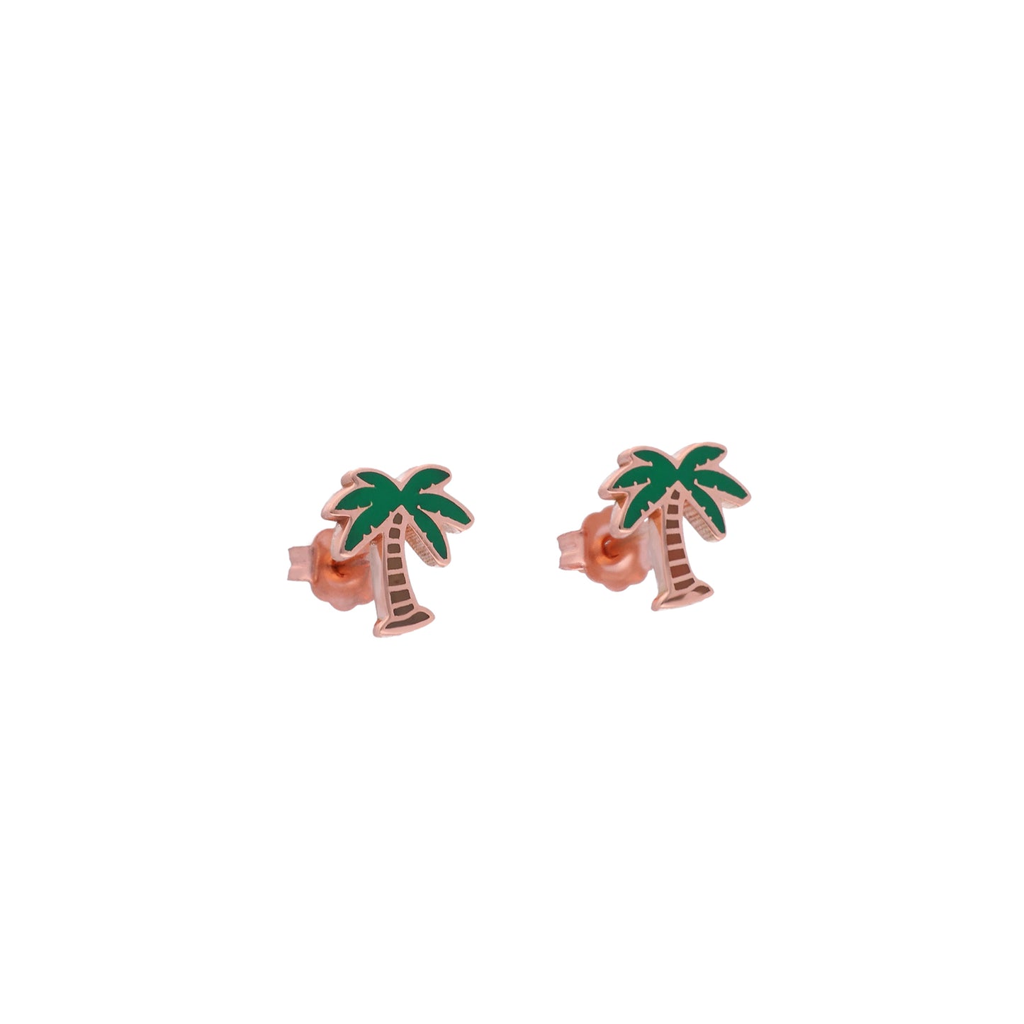 Gold Coconut Tree Earrings for Kids