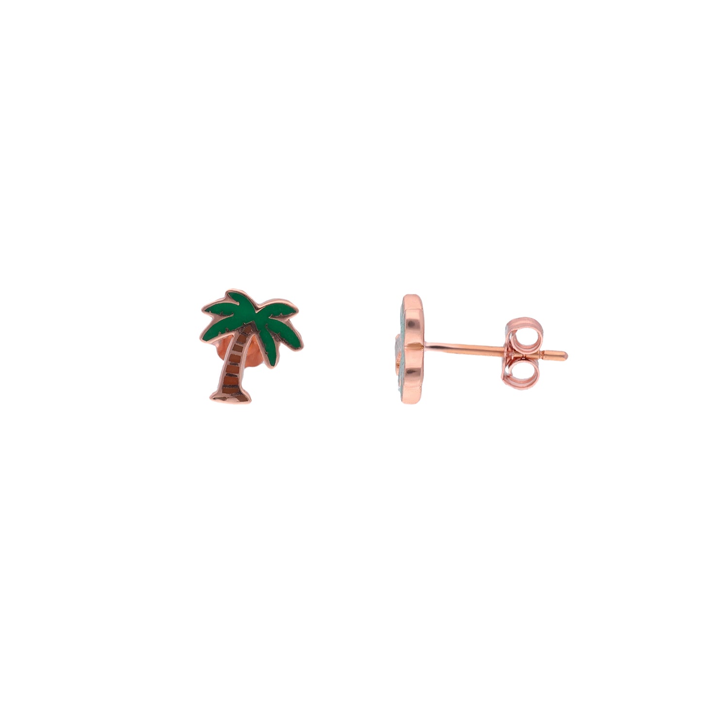 Gold Coconut Tree Earrings for Kids