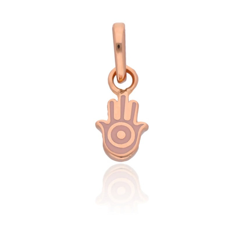 Gold Hamza Charm Pendant for Kids