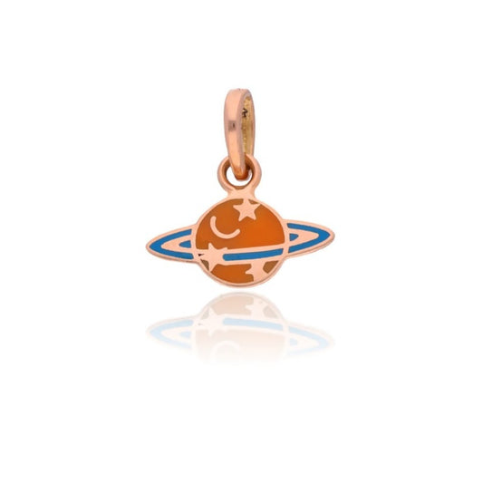 Gold Planet Charm Pendant for Kids