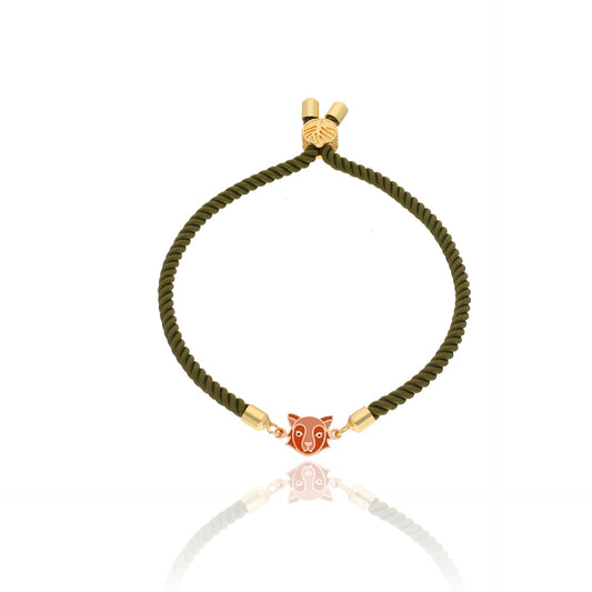 18KT Gold Lion Charm Bracelet for Kids