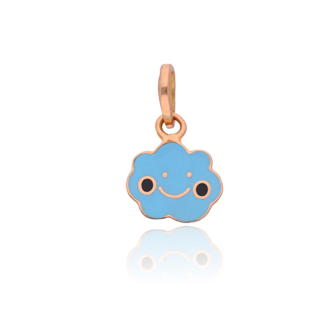 Gold Cloud Charm Pendant for Kids