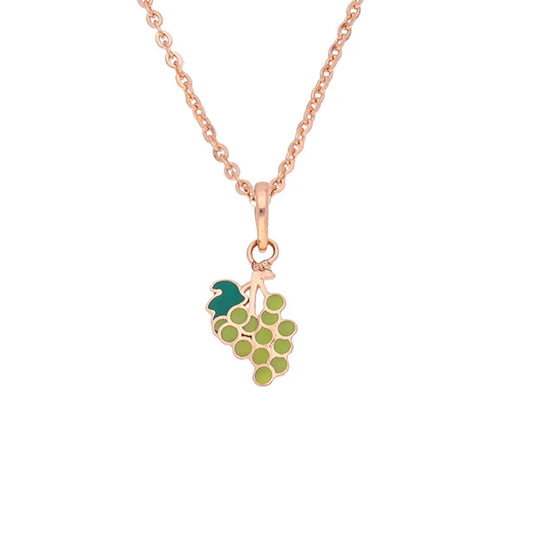 Green Grapes Pendant for Kids in 18kt gold