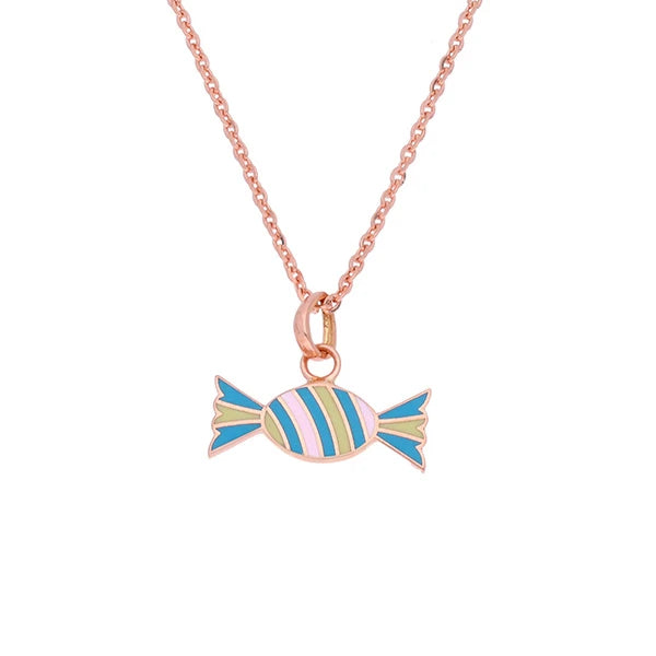 Toffee Blue Pendant for Kids in 18kt gold