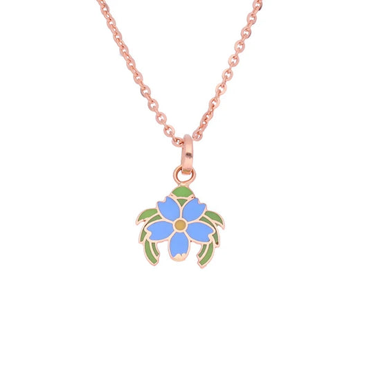 Blooming Flower Pendant for Kids in 18kt gold