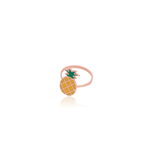 Gold Pineapple Ring for Kids