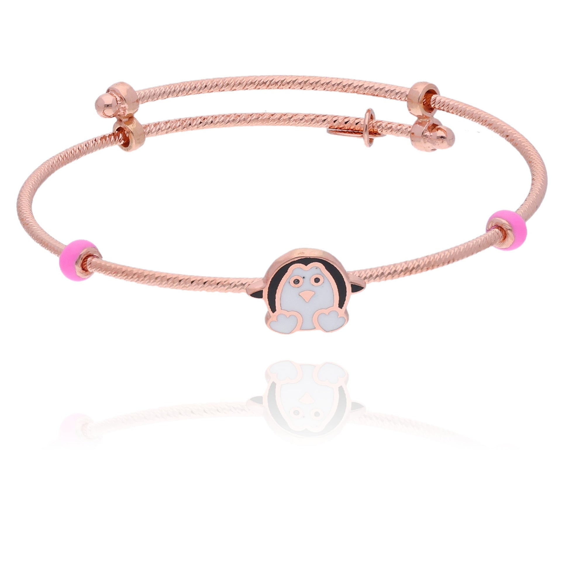 18KT Gold Penguin Kada for Kids