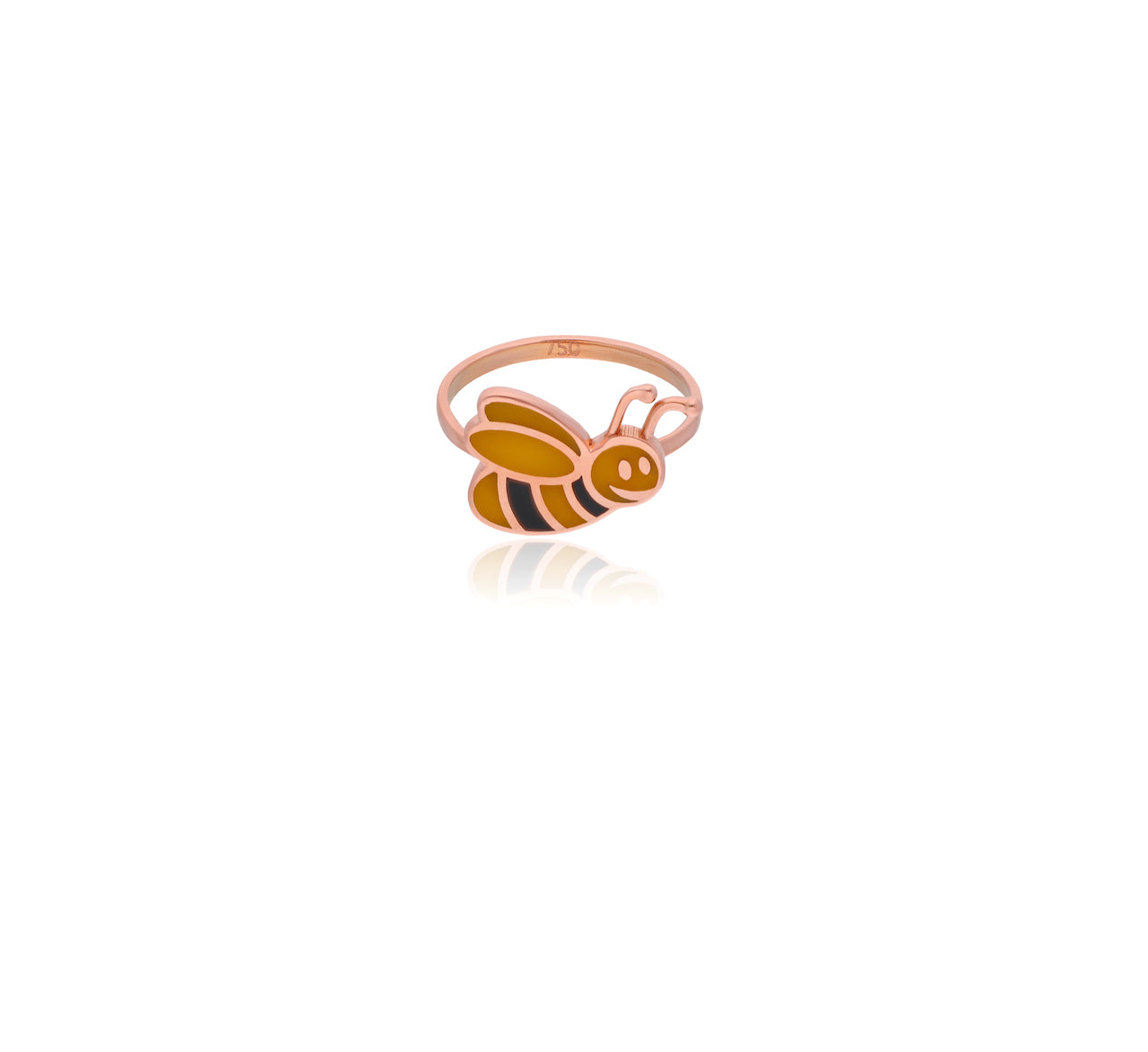 18KT Gold Bumble Bee Ring for Kids