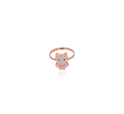 18KT Gold Owl Ring for Kids