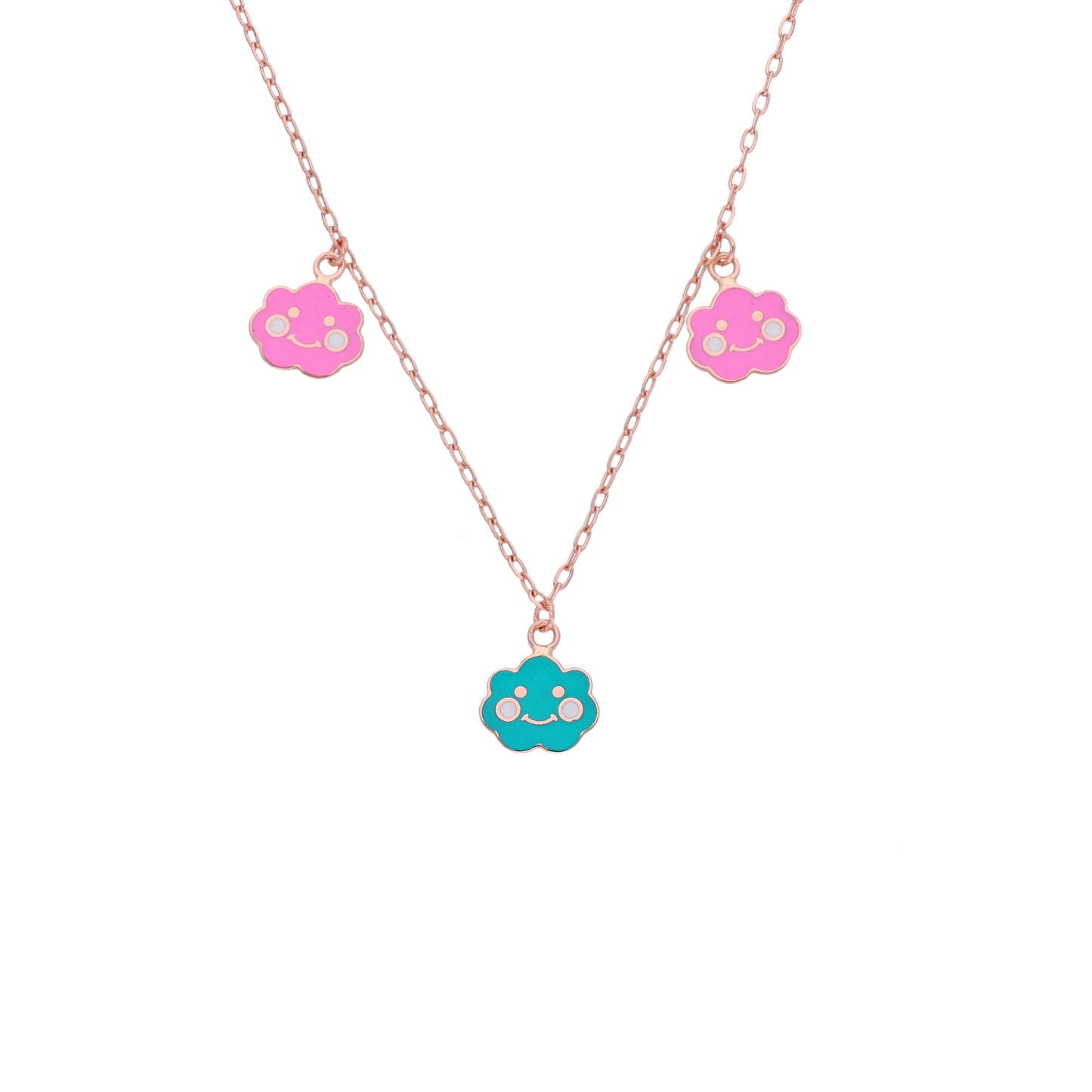 Gold Pink Clouds Chain for Kids