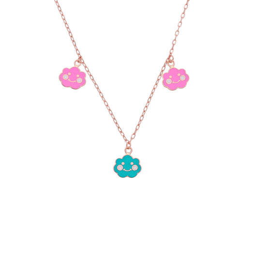 Gold Pink Clouds Chain for Kids