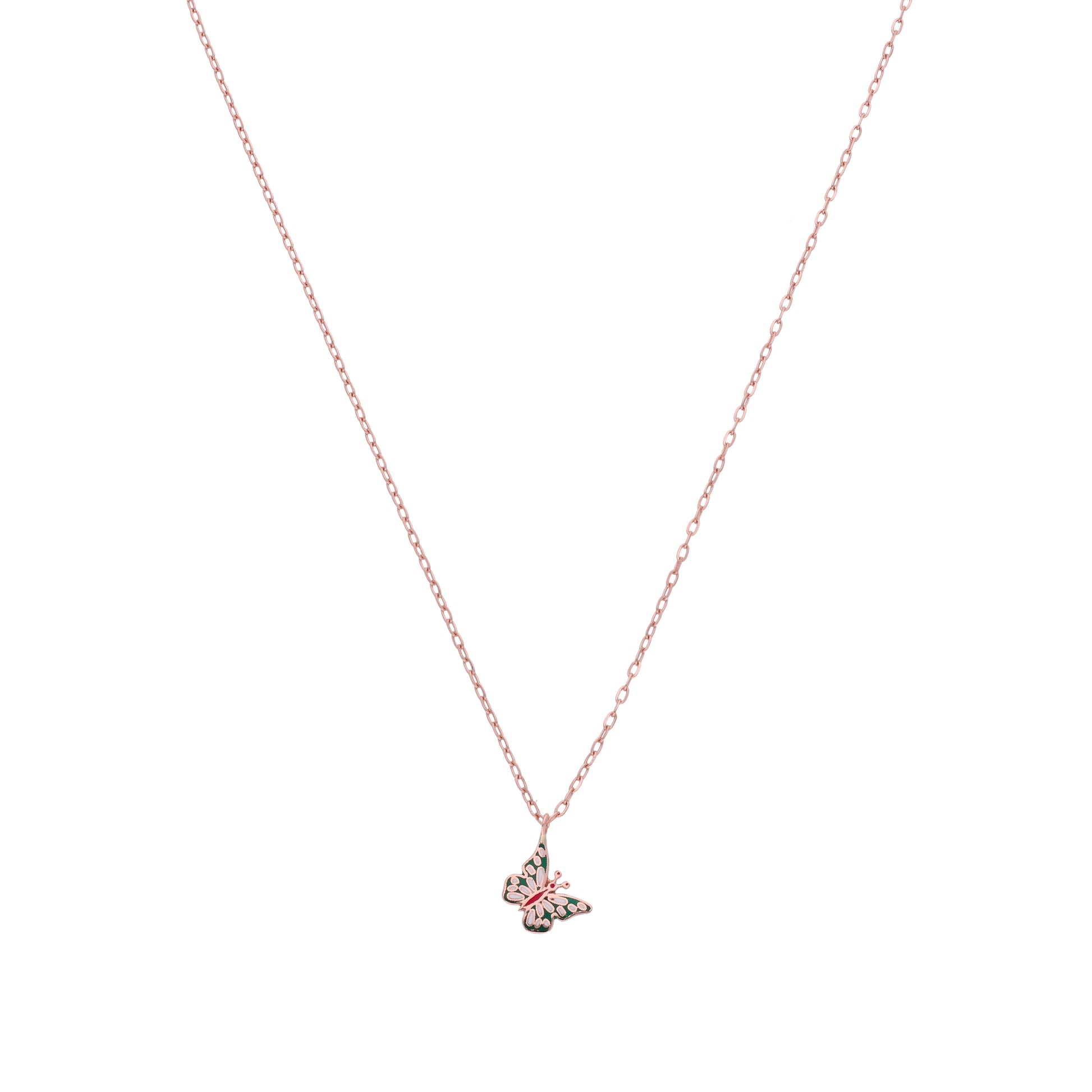 18KT Gold Colourful Butterfly Chain for Kids