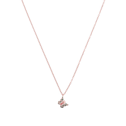 18KT Gold Colourful Butterfly Chain for Kids