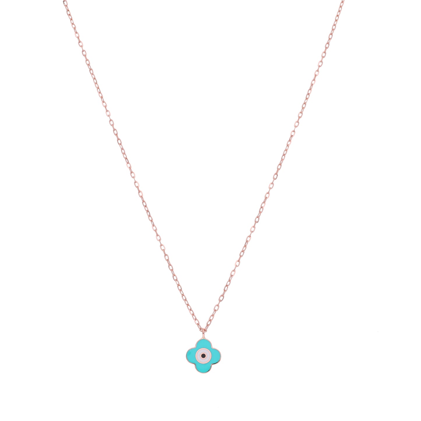 18KT Gold Clover Evil-Eye Chain for Kids