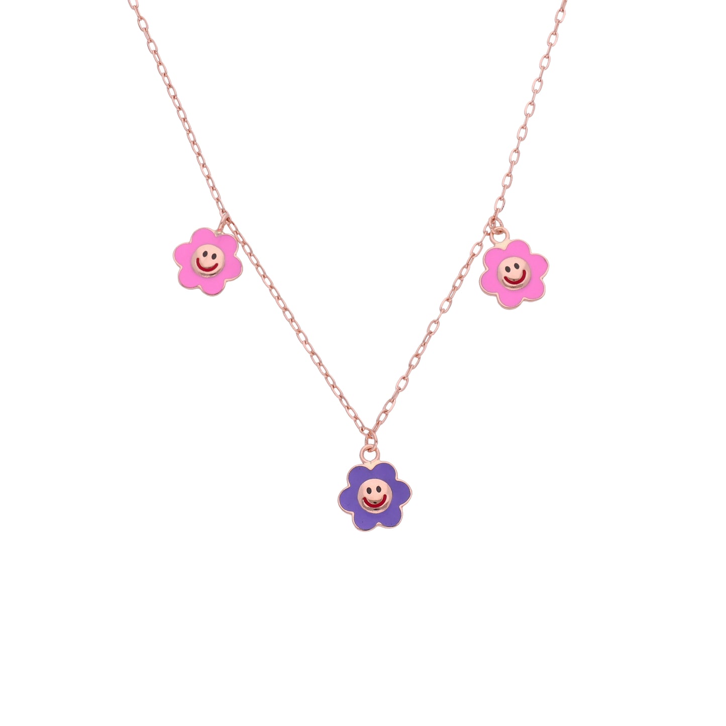 Gold Smiling Flowers Chain for Kids