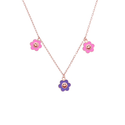 Gold Smiling Flowers Chain for Kids