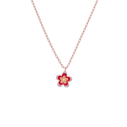 Gold Red Flower Chain for Kids