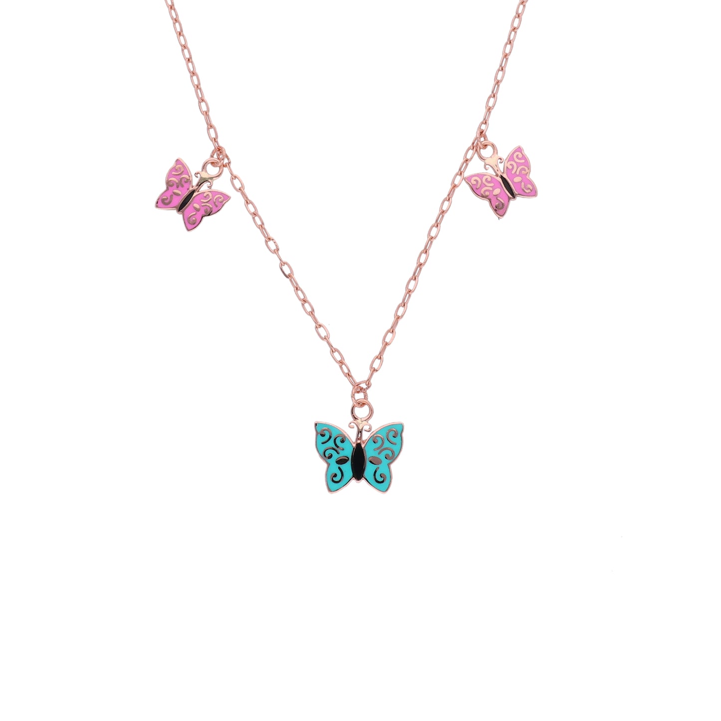 Gold Butterflys Chain for Kids